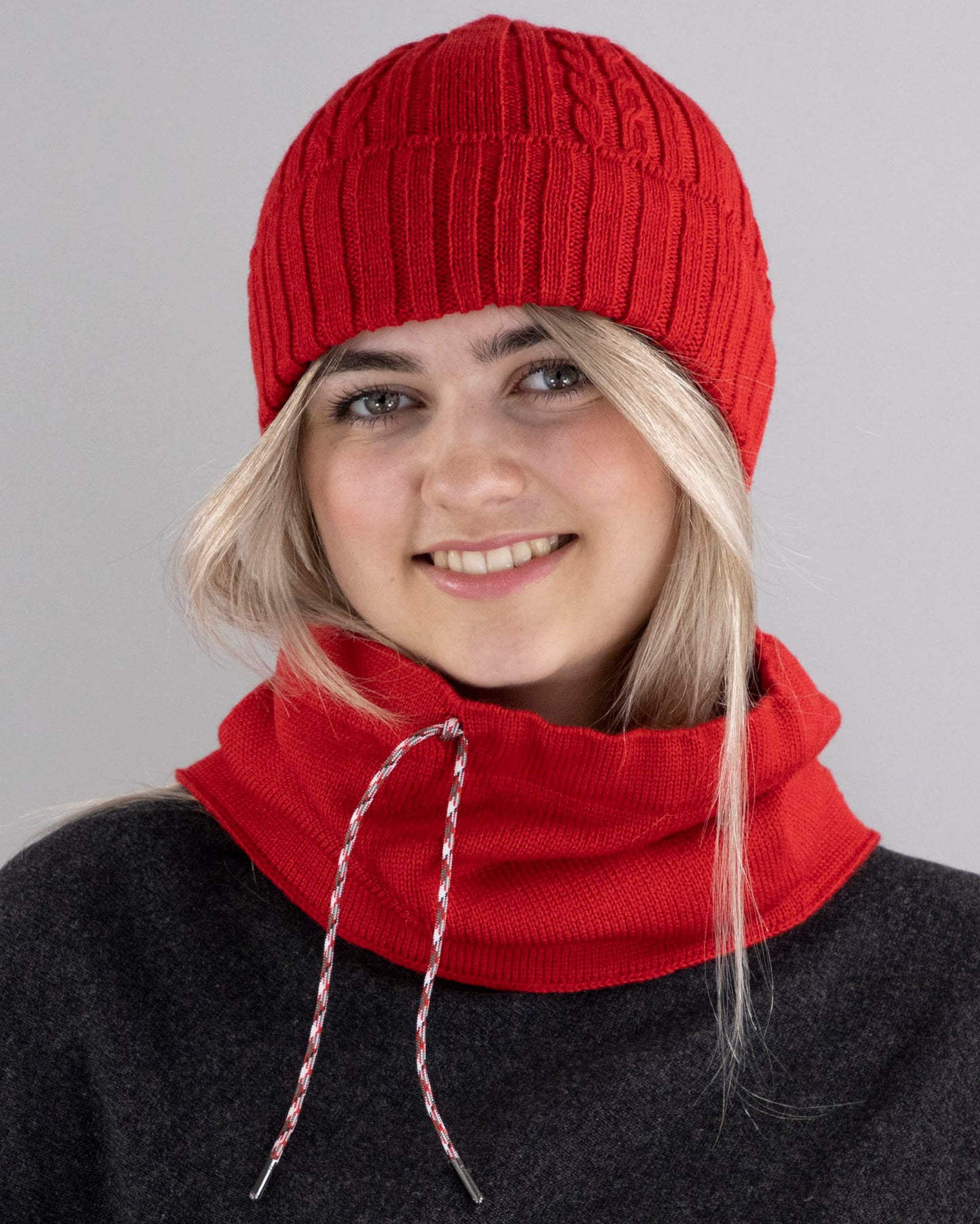 100% Merino Wool Cable Knit Hat