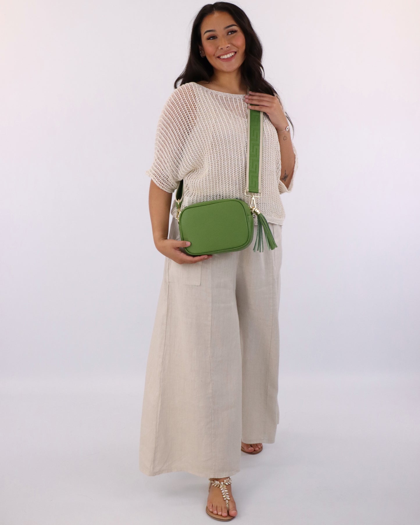 Tassle Crossbody Leather Camera Bag