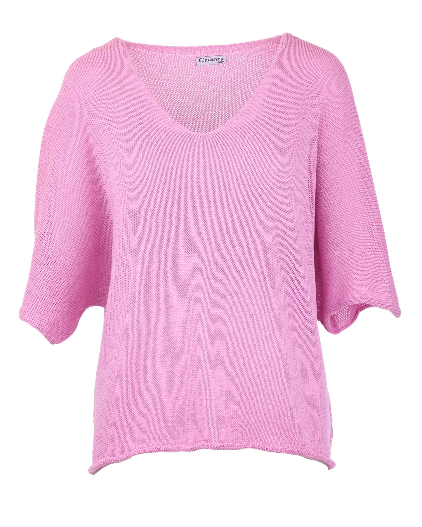 Cotton Blend V Neck Tunic Top