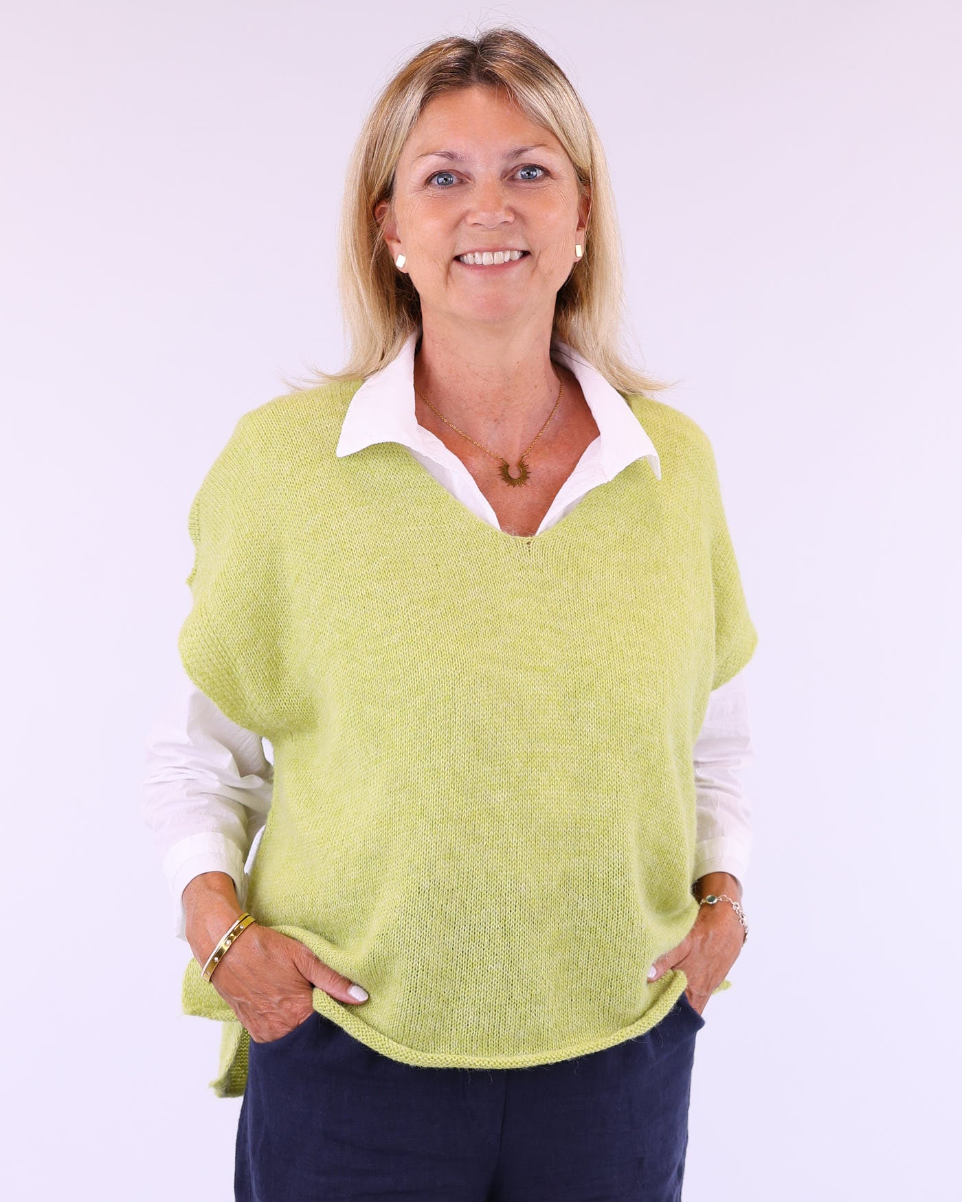 Alpaca Blend V Neck Tunic