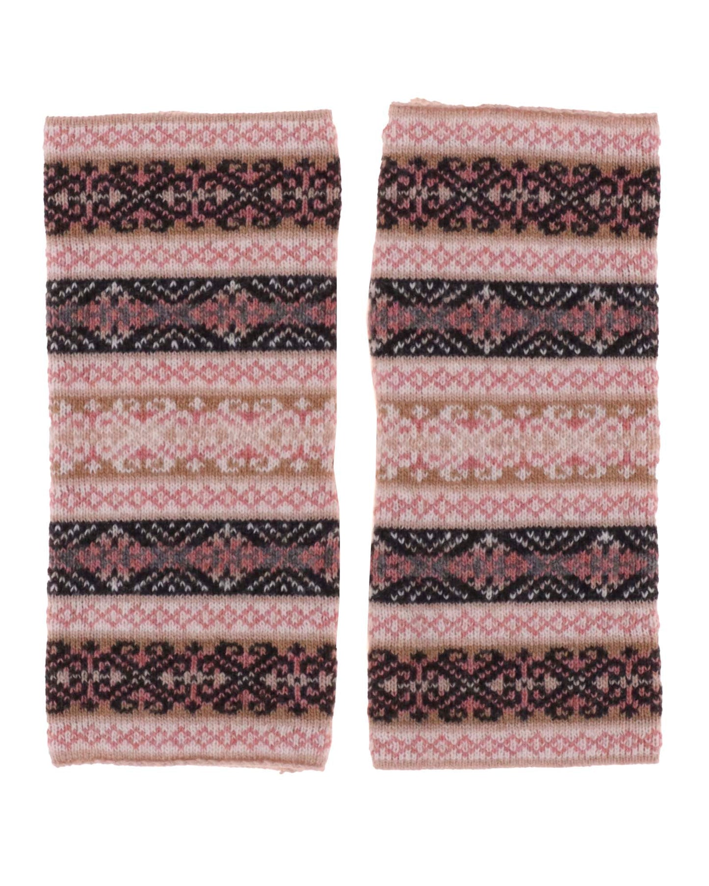 Cashmere Blend Fairisle Wrist Warmers