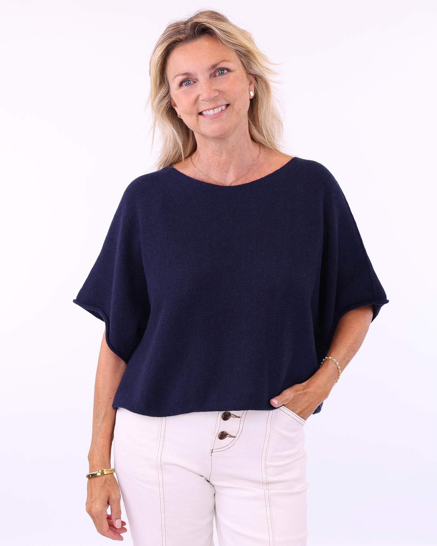 Cashmere Blend Short Tunic Top