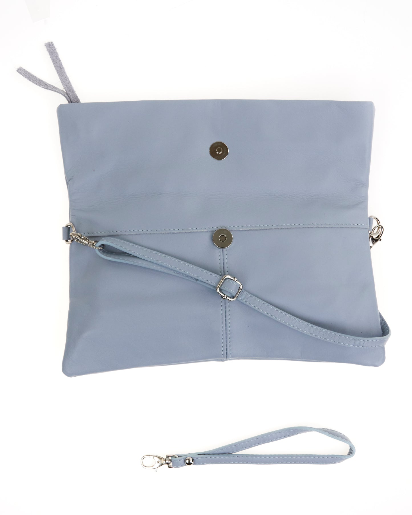 Smart Leather Foldover Clutch Bag