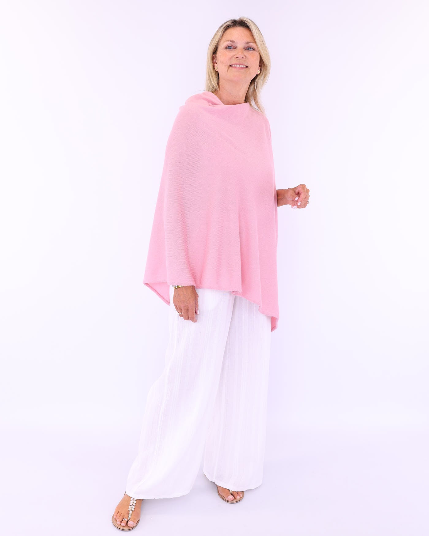 Eco Collection 100% Organic Cotton Poncho Rose Pink