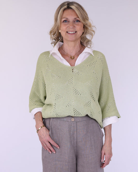 Cotton Blend Patterned Tunic