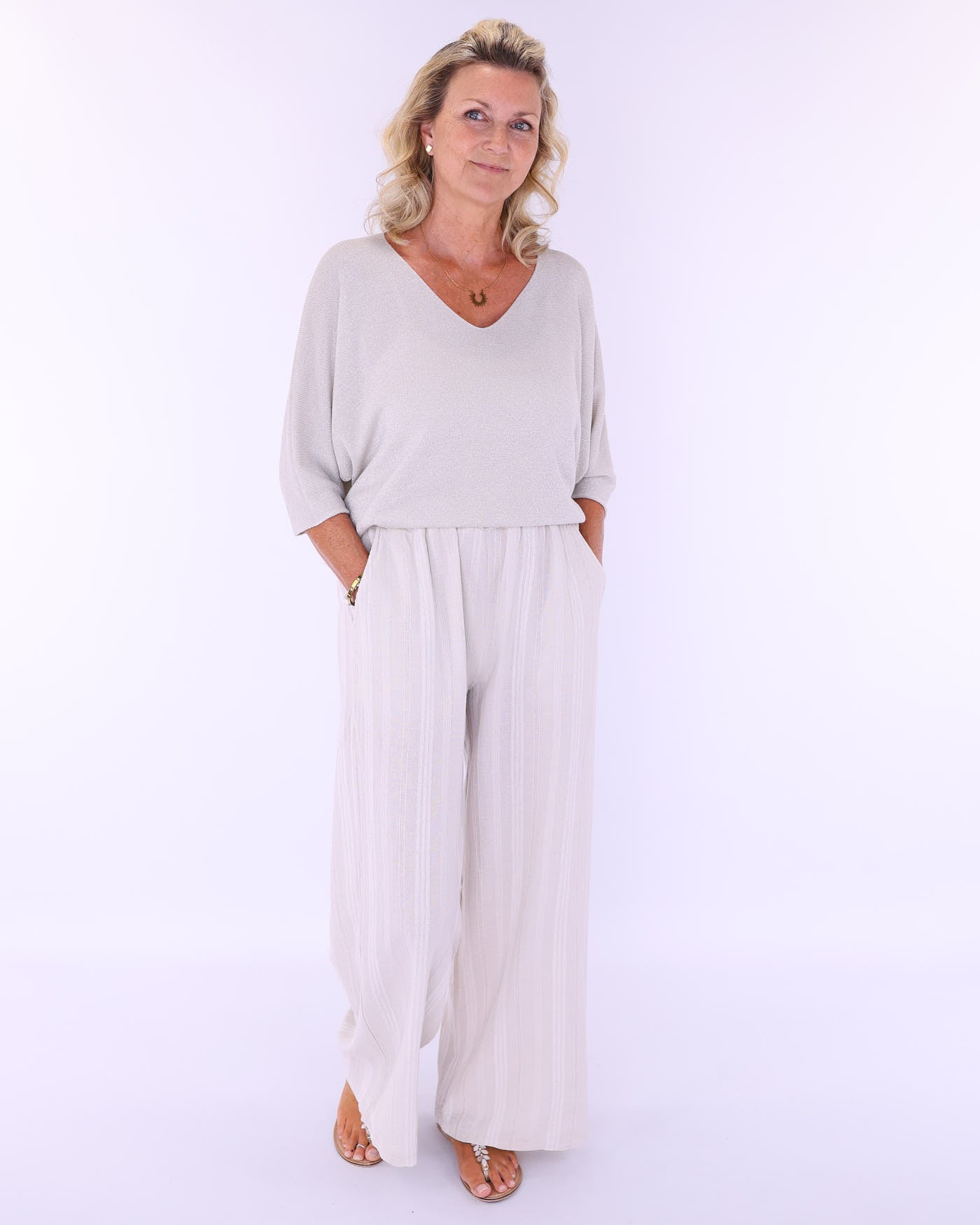 Cotton Straight Leg Trousers