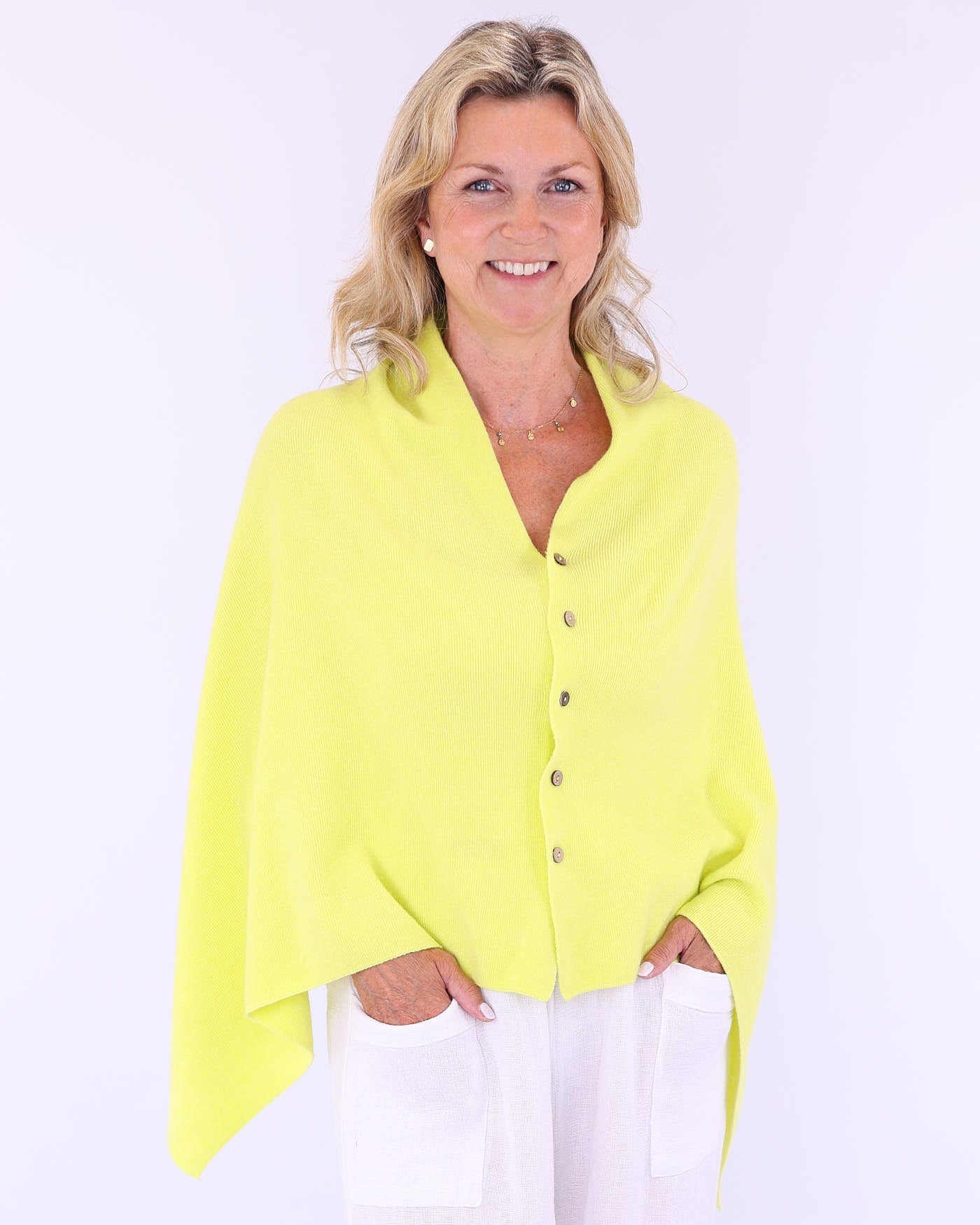 Summer Poncho with Buttons
