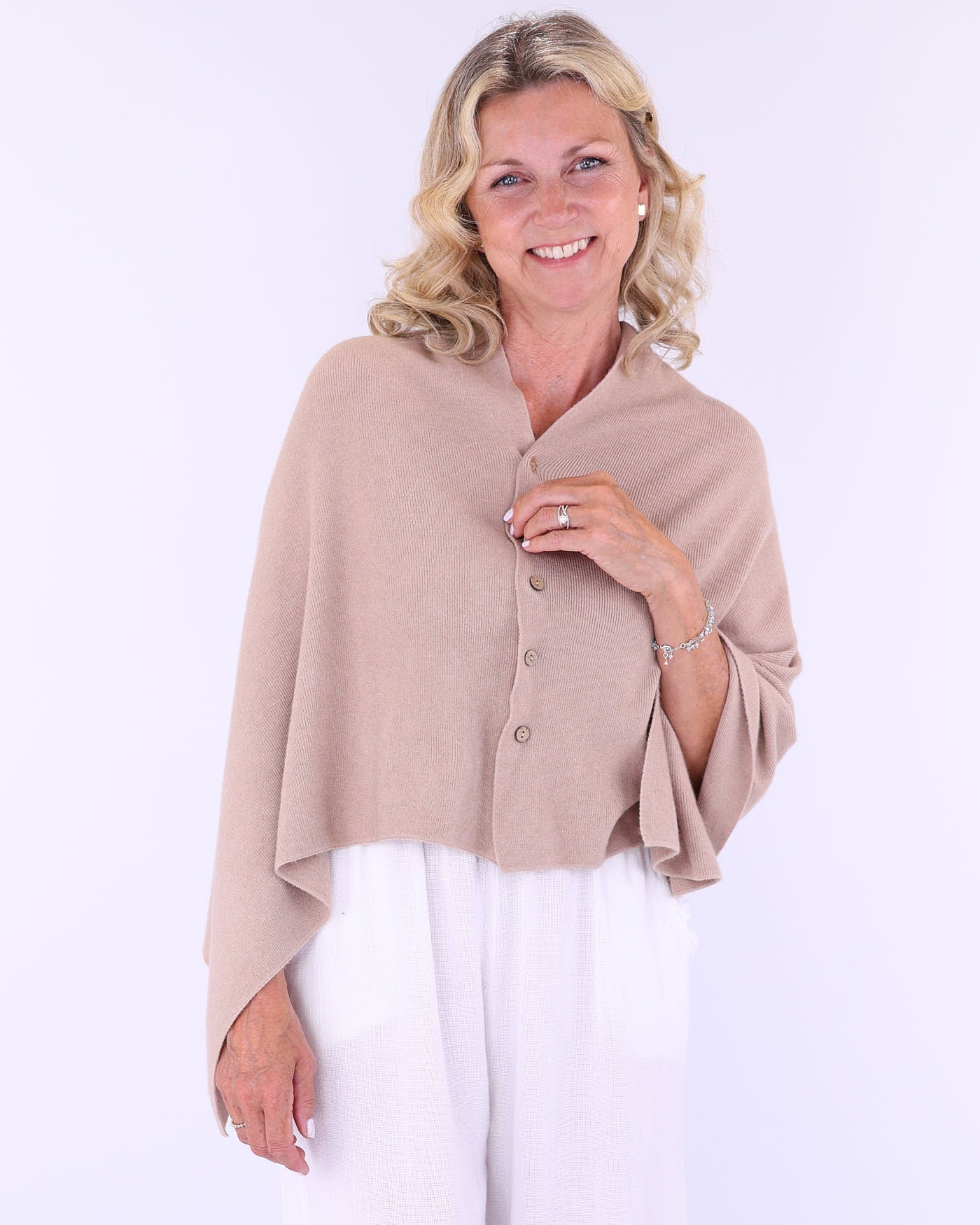 Summer Poncho with Buttons