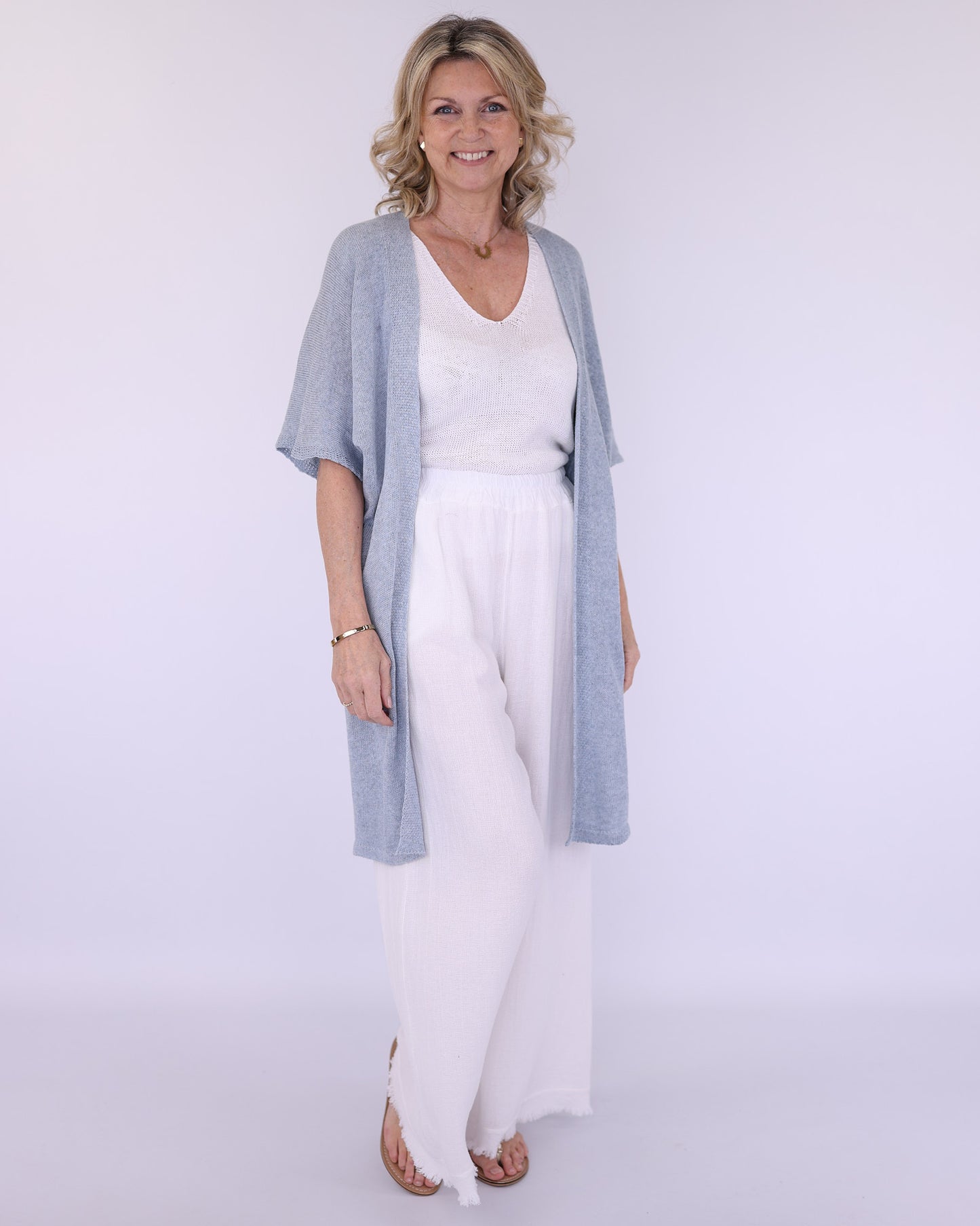 Linen and Cotton Blend Trousers