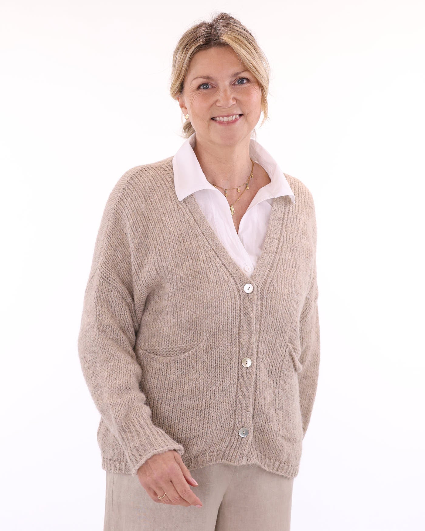 Alpaca Blend Pocket Cardi