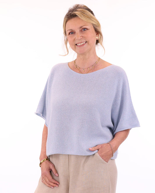 Cashmere Blend Short Tunic Top