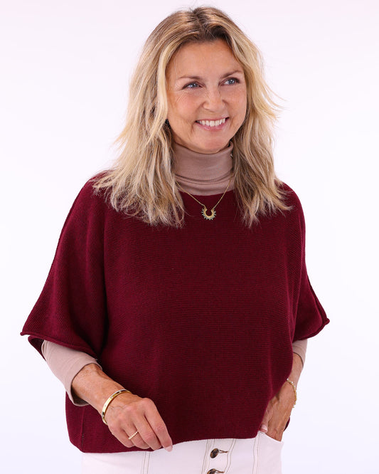 Cashmere Blend Short Tunic Top