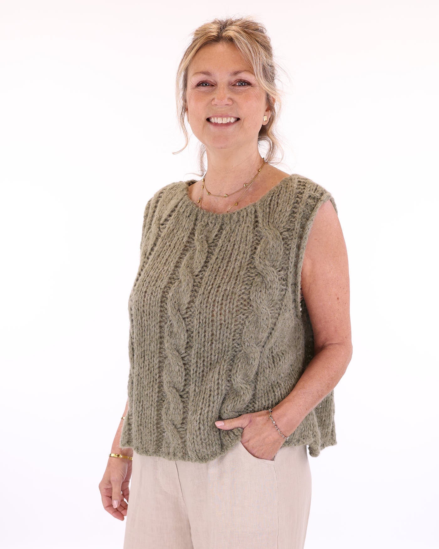 Alpaca Blend Cable Tank Top