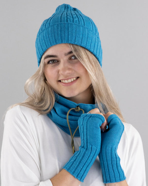 100% Merino Wool Cable Knit Hat