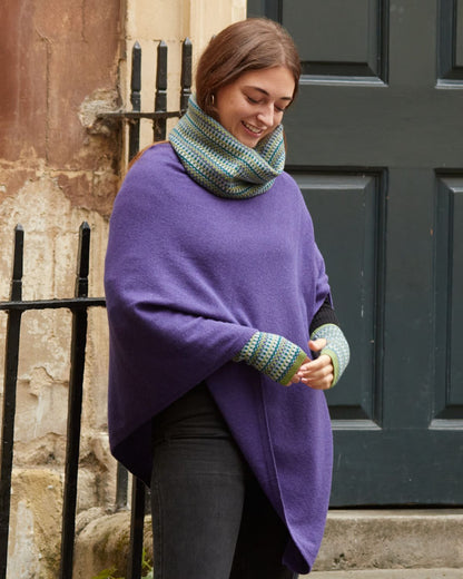 Cashmere Blend Geo Wrist Warmers