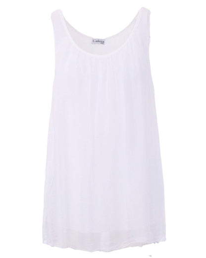 Silk Blend Sleeveless Top