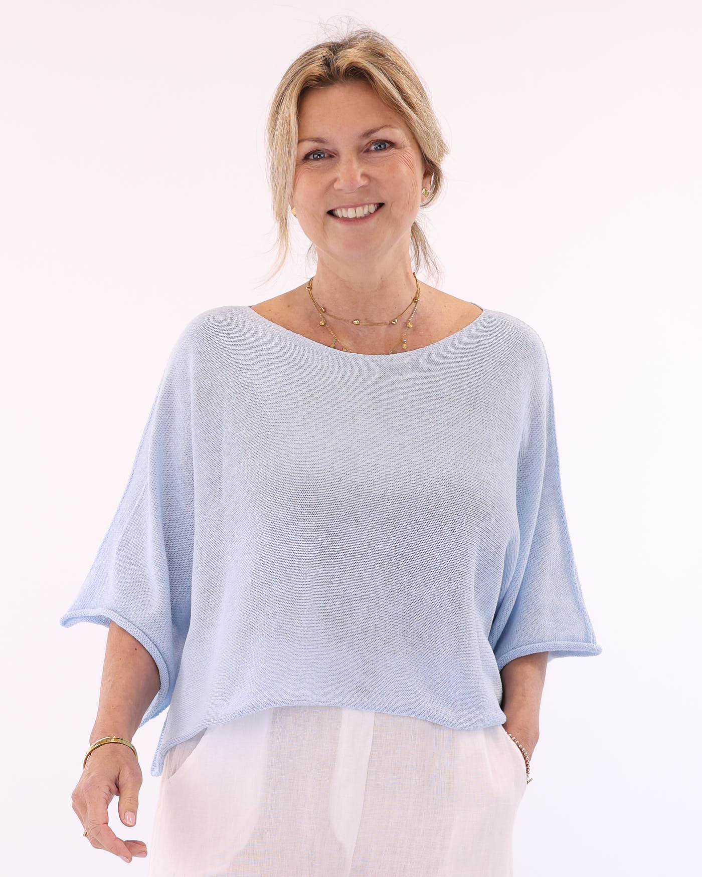 Cotton Blend Short Tunic Top