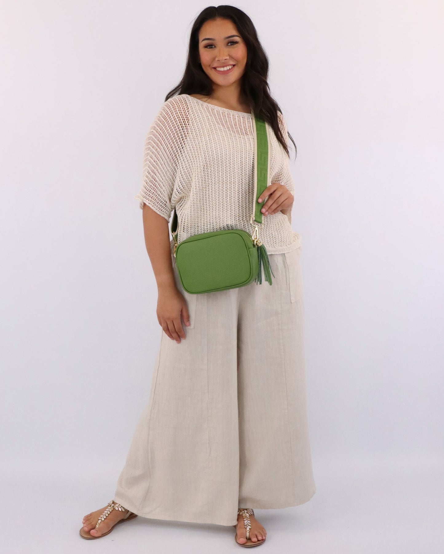 Tassle Crossbody Leather Camera Bag