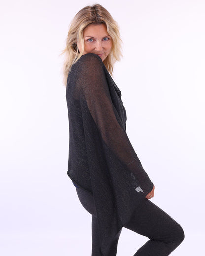 Viscose Sparkle Poncho