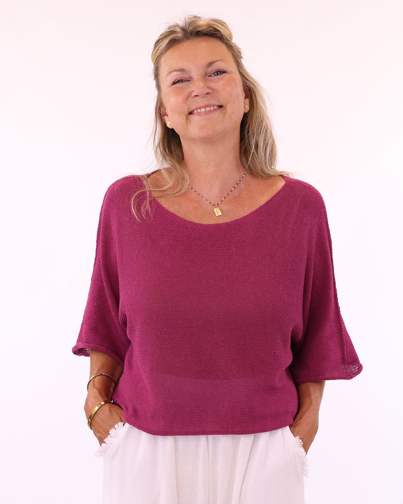 Cotton Blend Short Tunic Top
