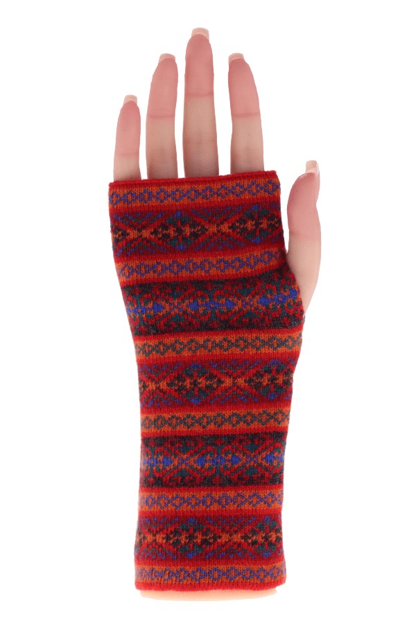 Cashmere Blend Fairisle Wrist Warmers