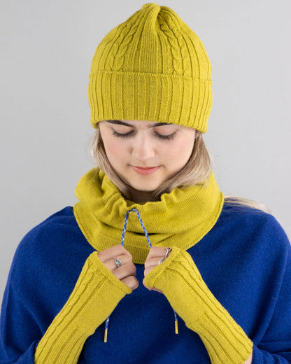 100% Merino Wool Cable Knit Wrist Warmers