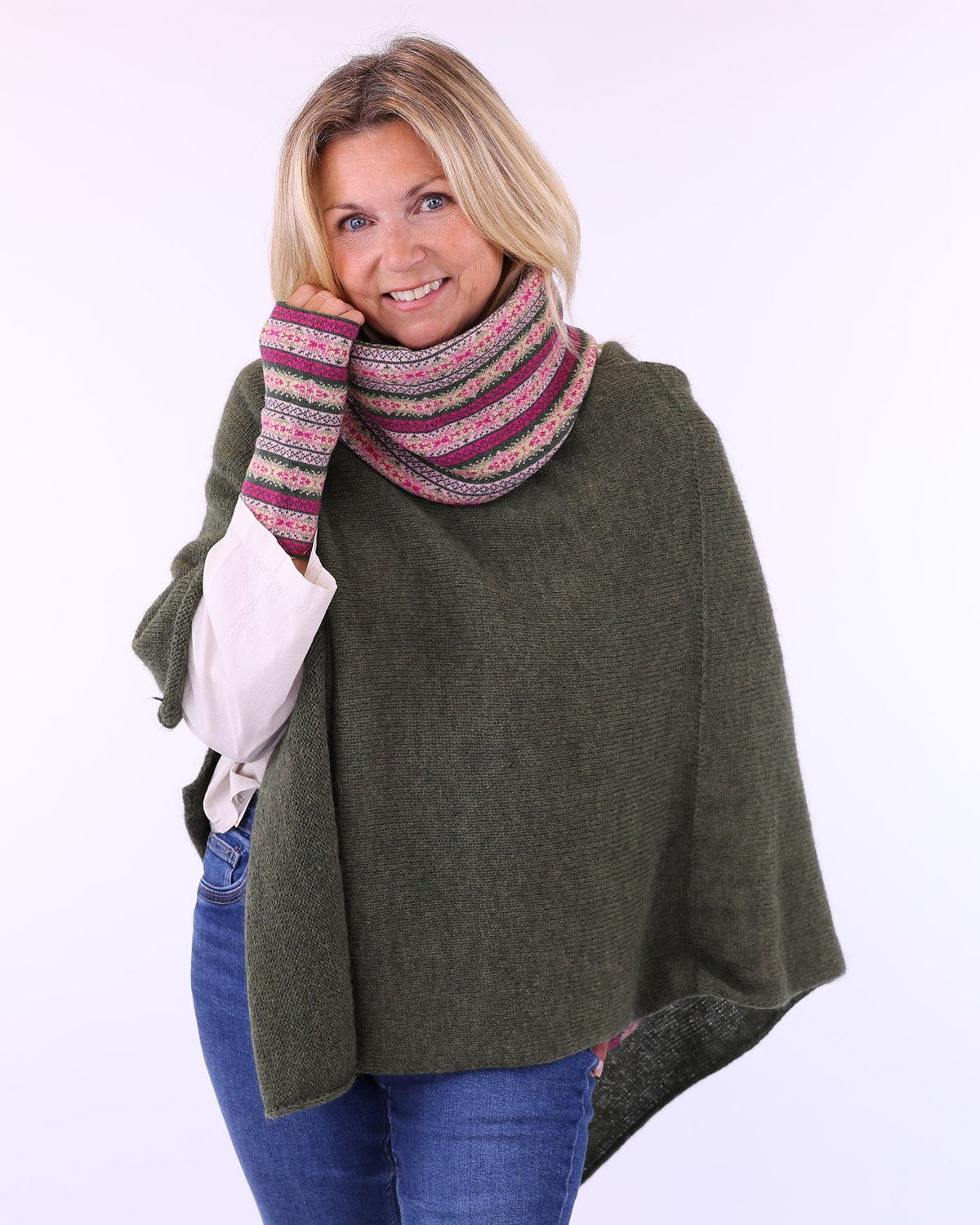 Cashmere Blend Fairisle Snood