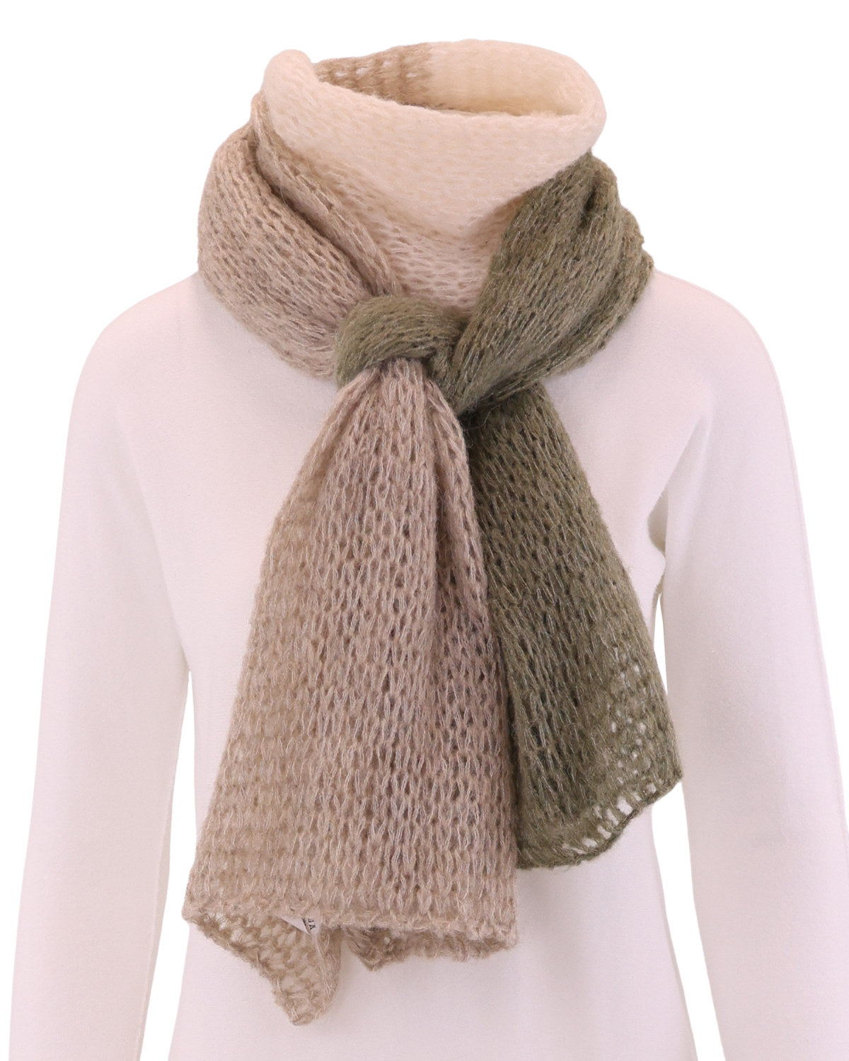 Alpaca Blend Colour Block Scarf
