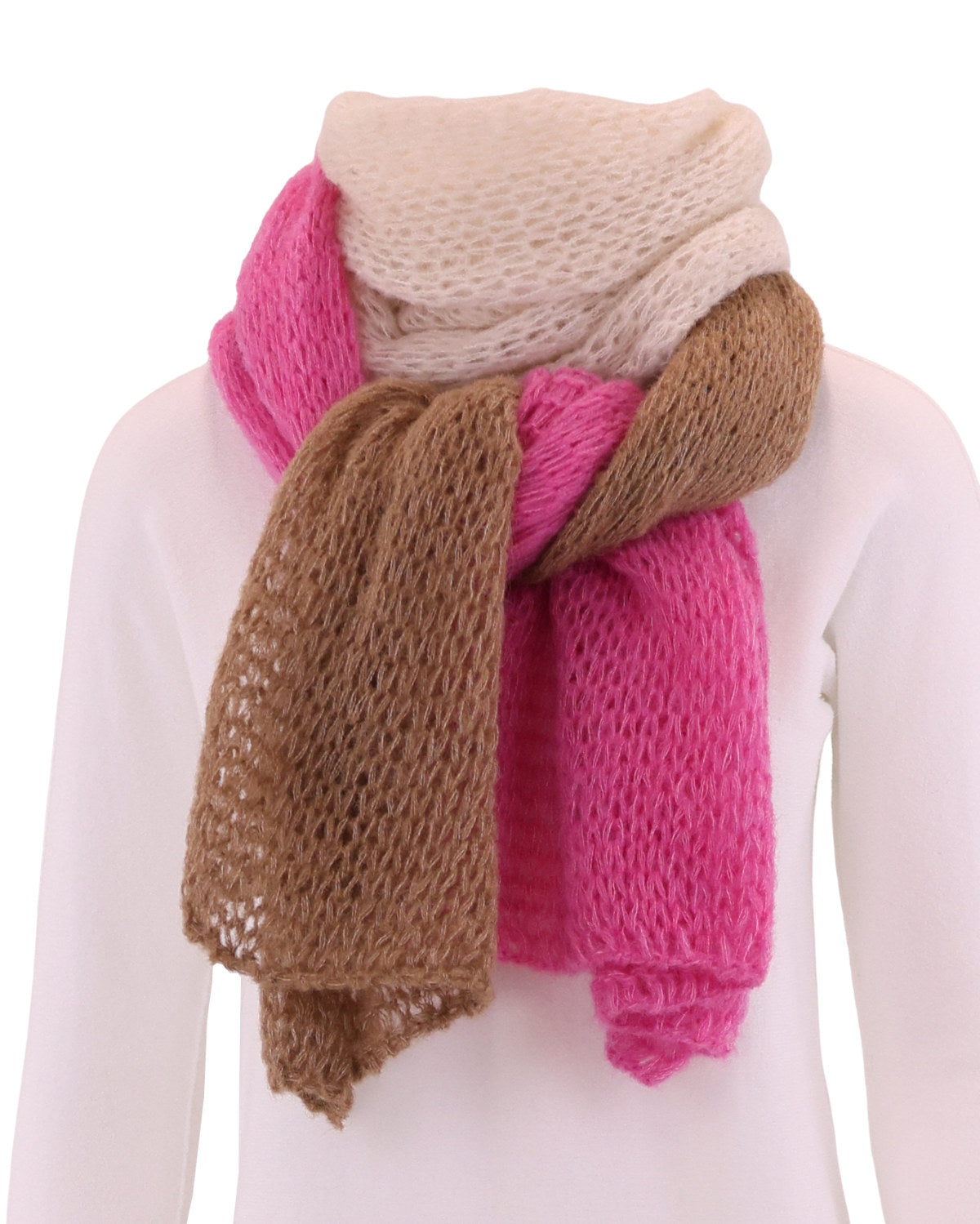 Alpaca Blend Colour Block Scarf