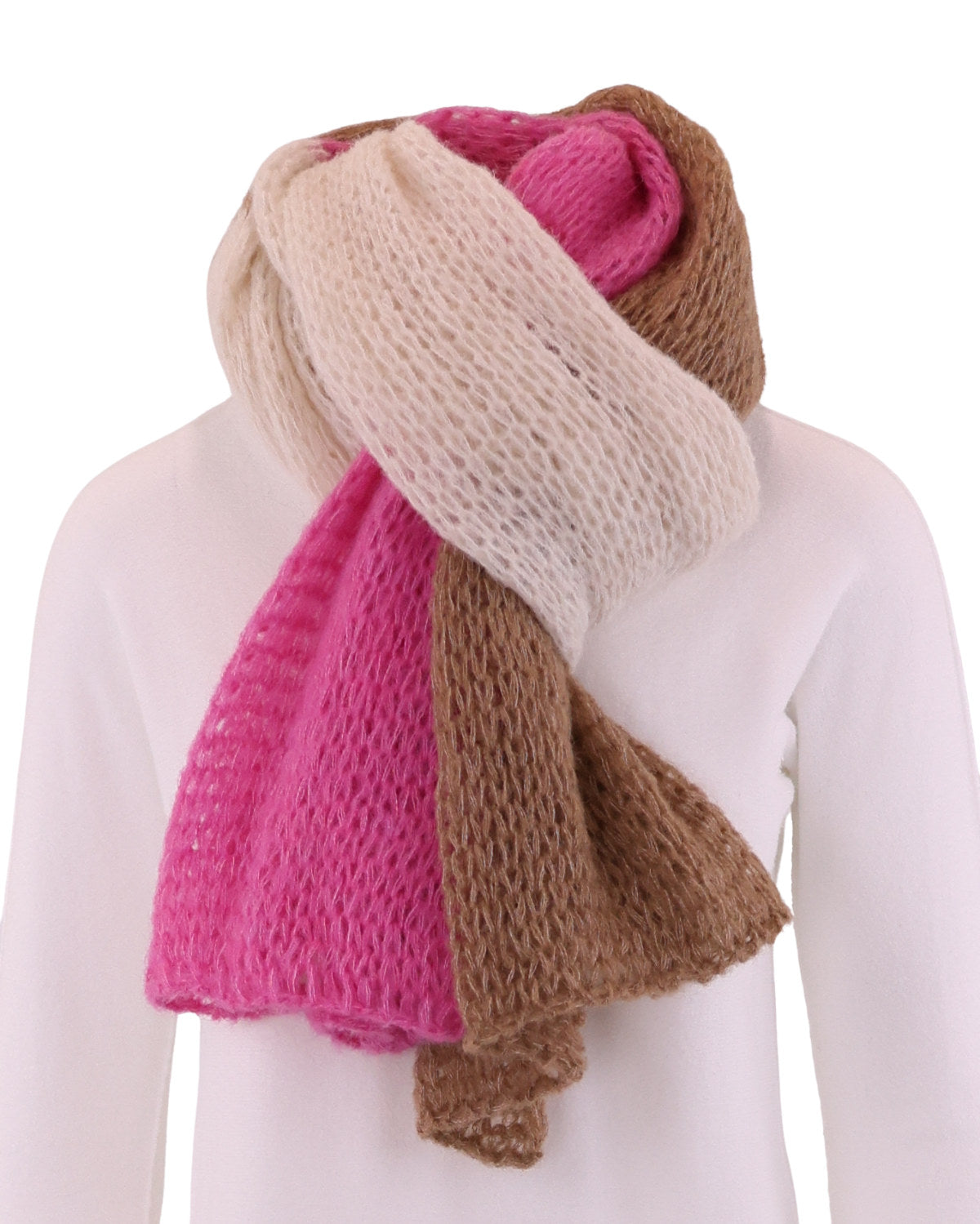 Alpaca Blend Colour Block Scarf