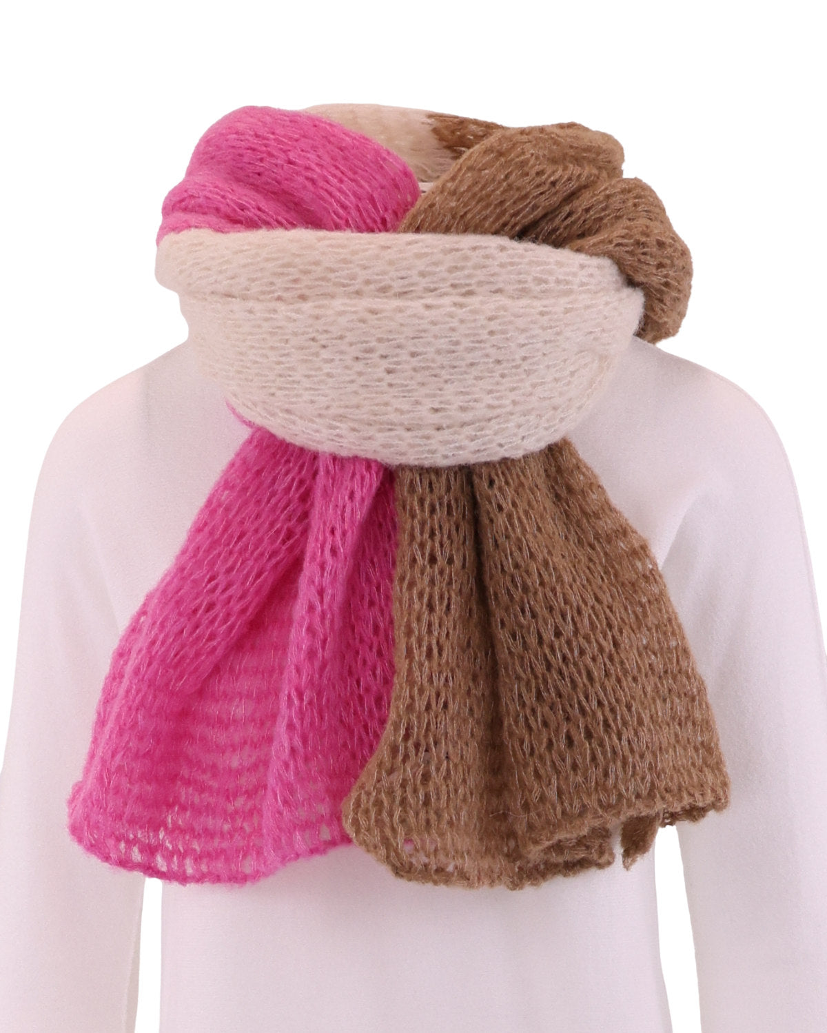 Alpaca Blend Colour Block Scarf