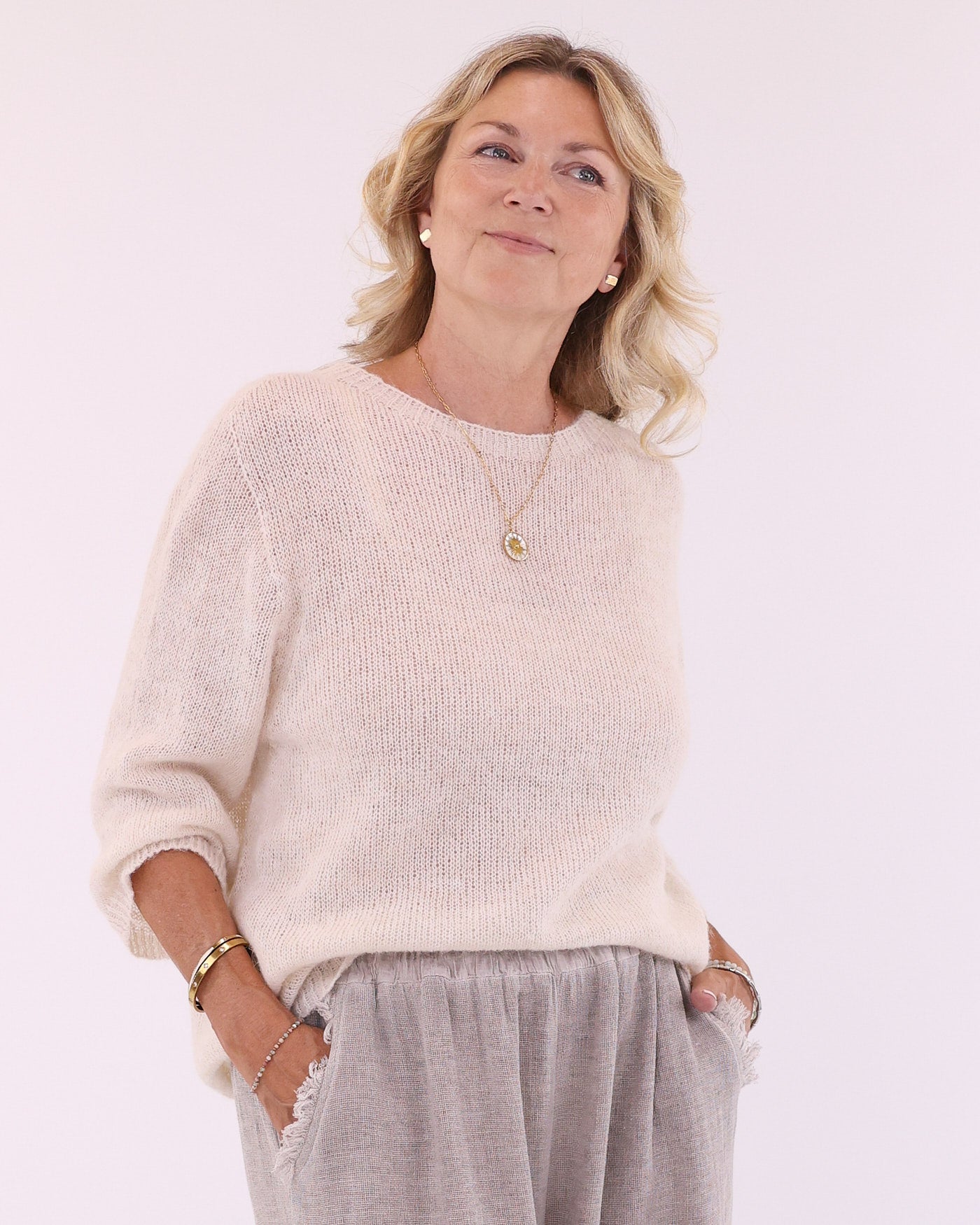 Alpaca Blend Round Neck Jumper
