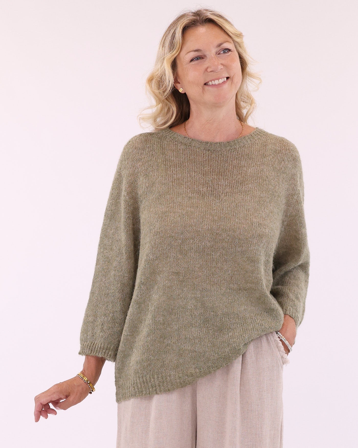 Alpaca Blend Round Neck Jumper