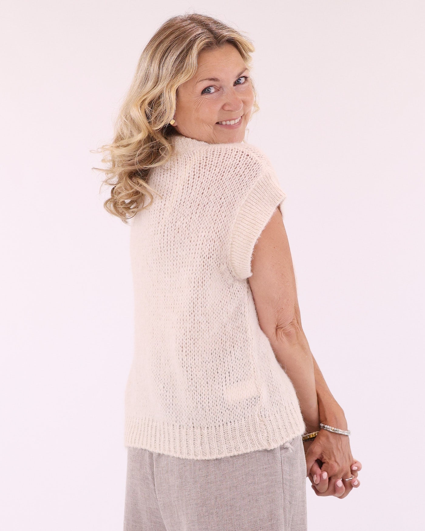 Alpaca Blend Cap Sleeve Tank Top