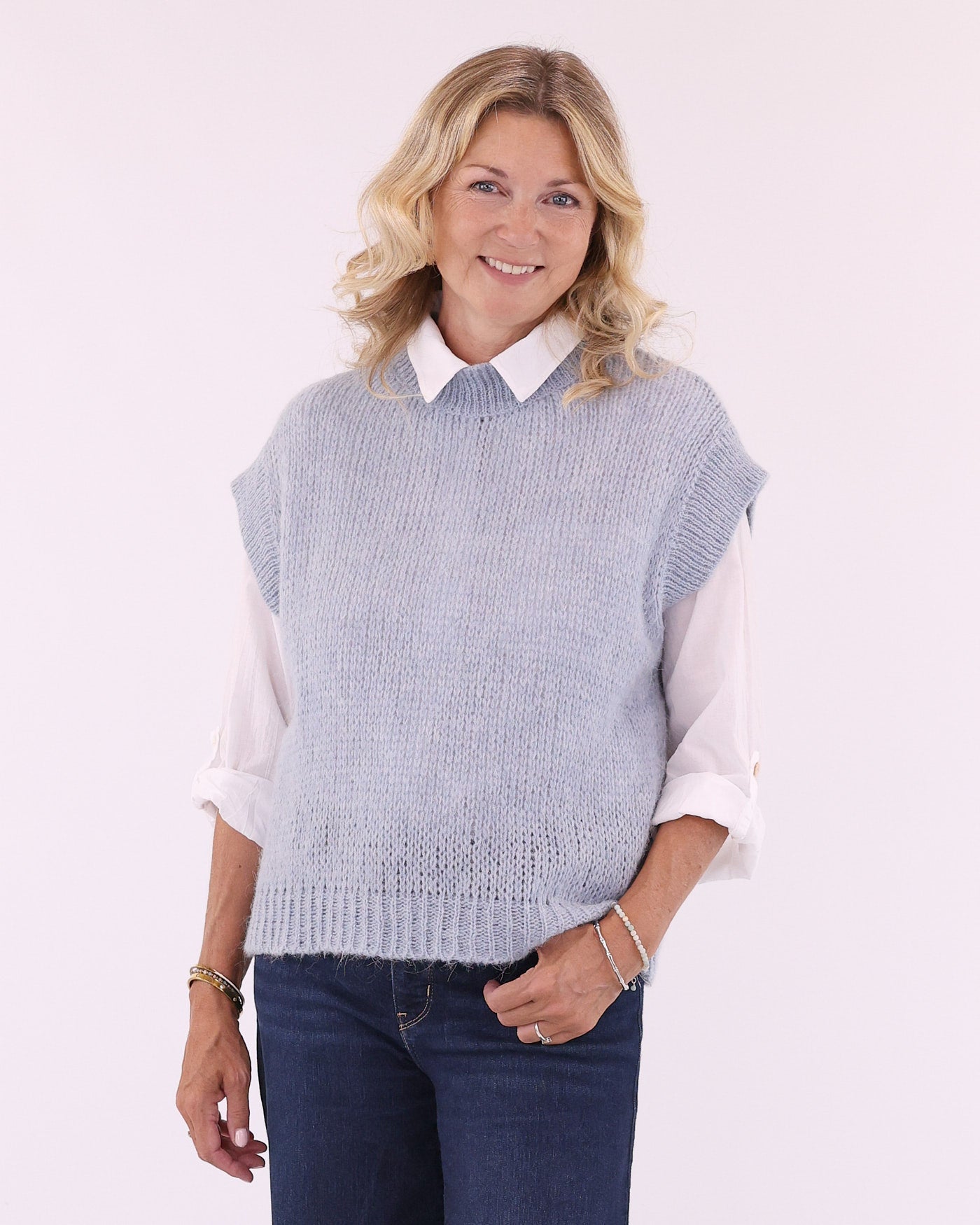 Alpaca Blend Cap Sleeve Tank Top