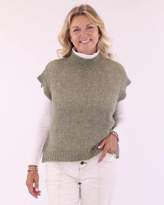 Alpaca Blend Cap Sleeve Tank Top