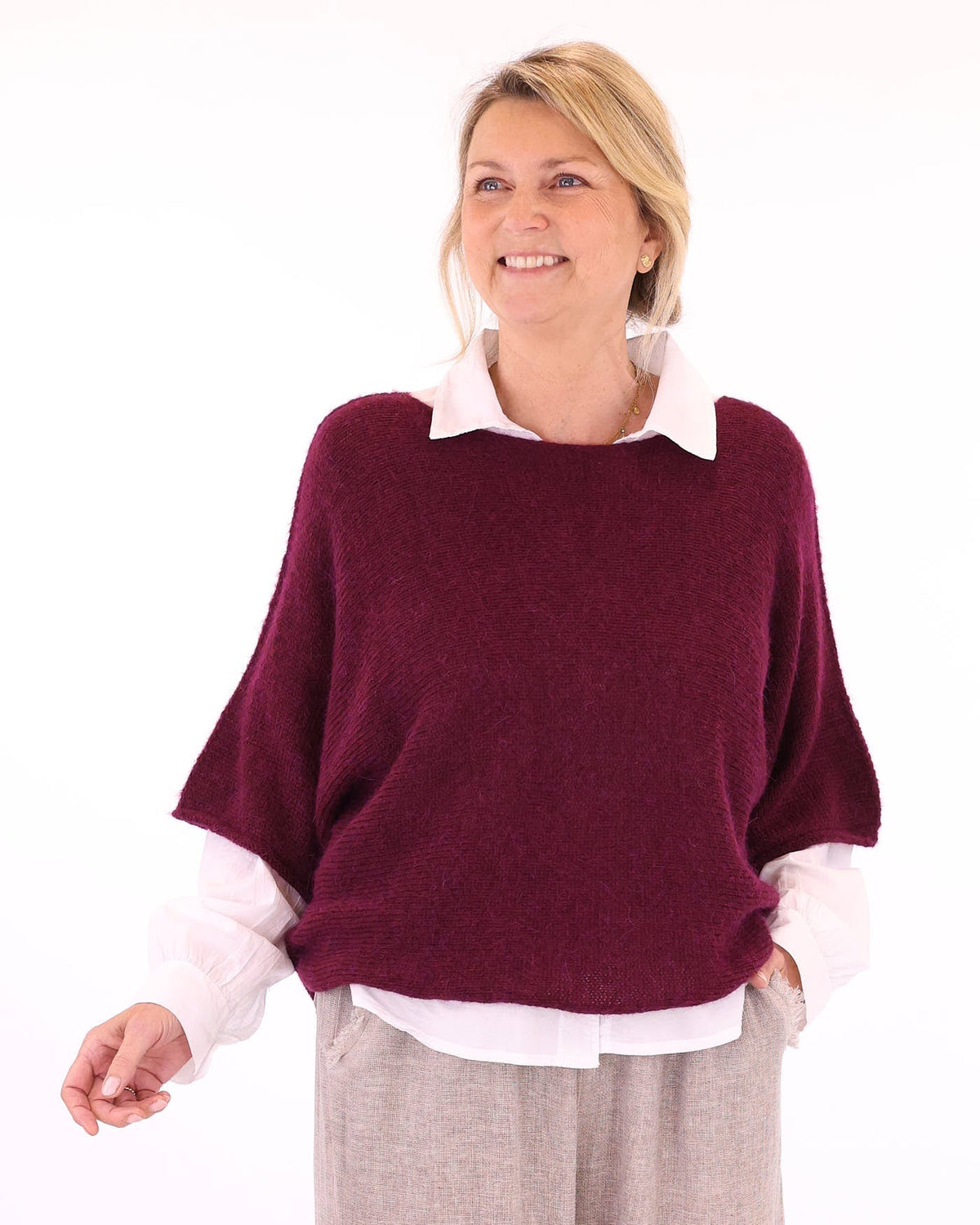 Alpaca Blend Short Tunic Top