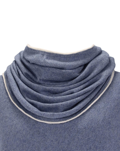 Cashmere Blend Contrast Edge Snood