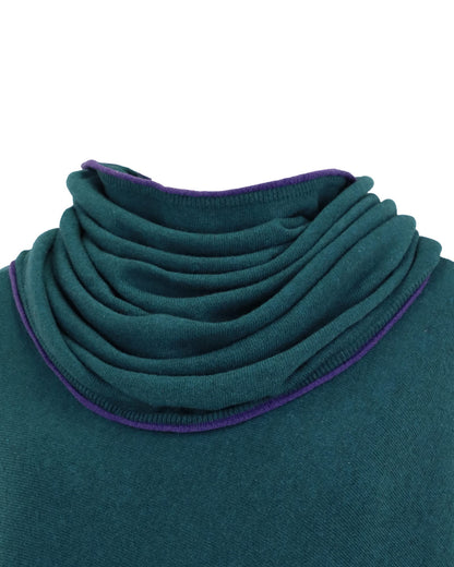 Cashmere Blend Contrast Edge Snood