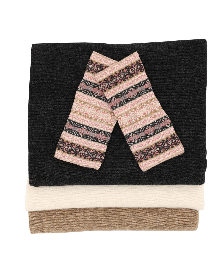 Cashmere Blend Fairisle Wrist Warmers