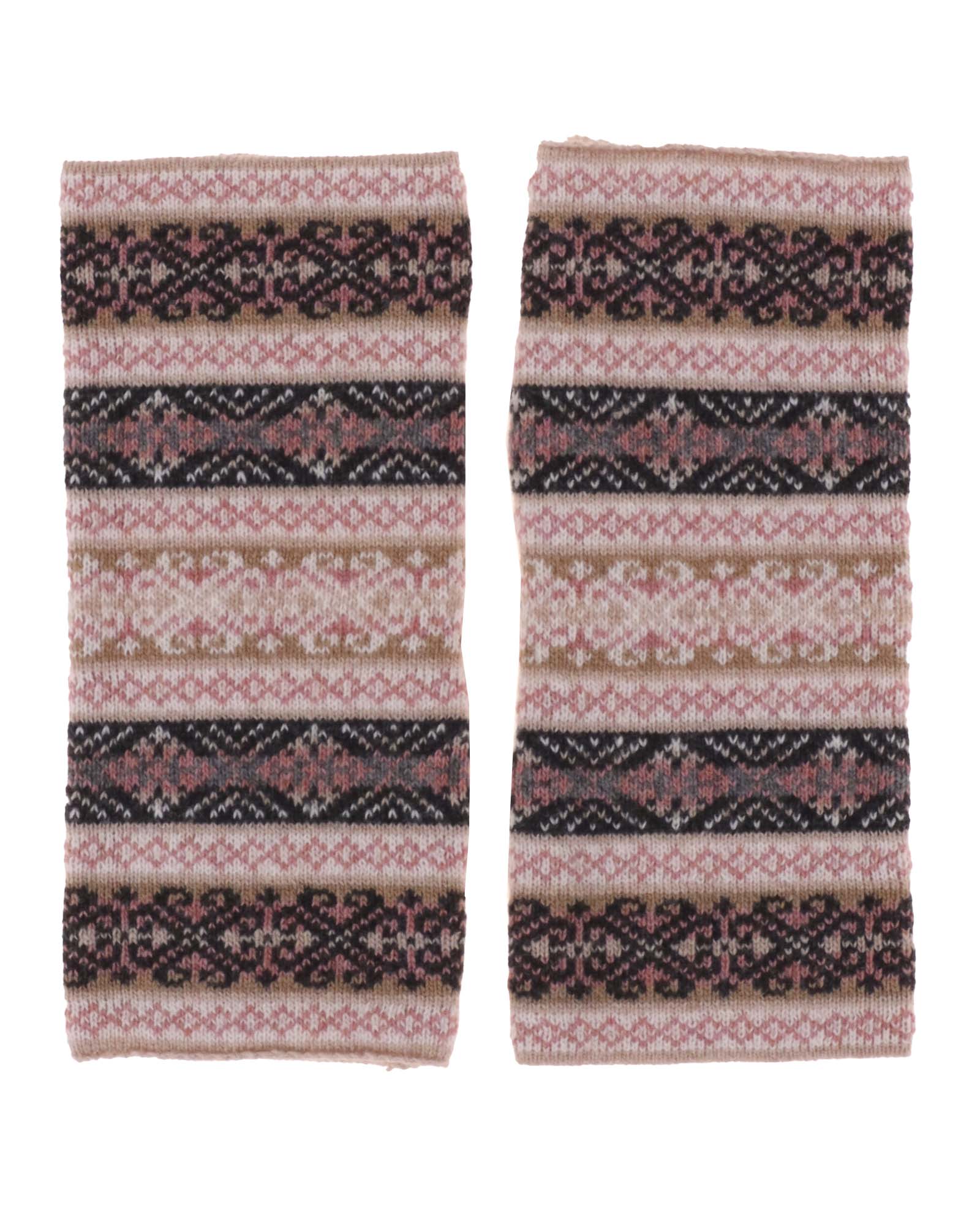 Cashmere Blend Fairisle Wrist Warmers