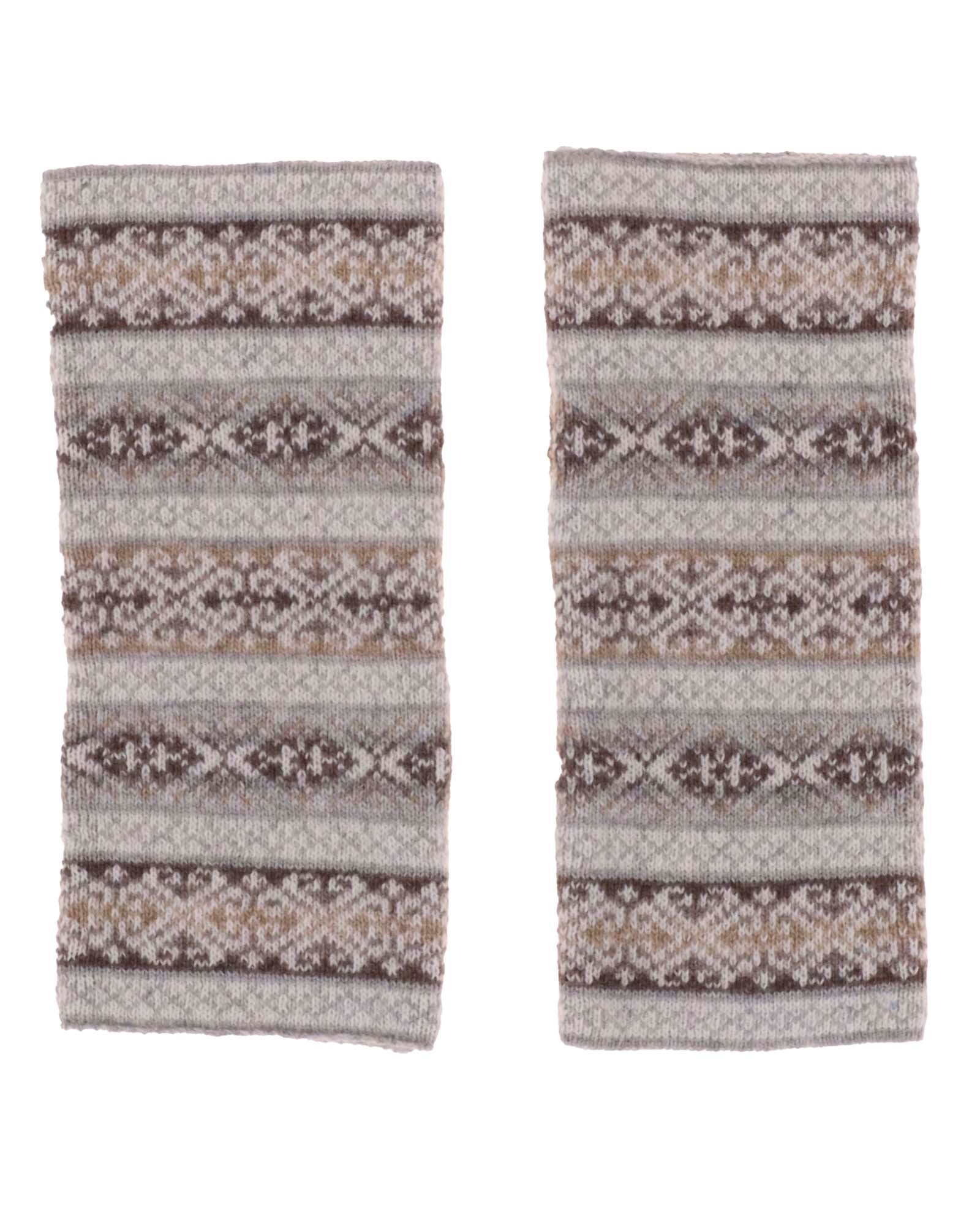 Cashmere Blend Fairisle Wrist Warmers