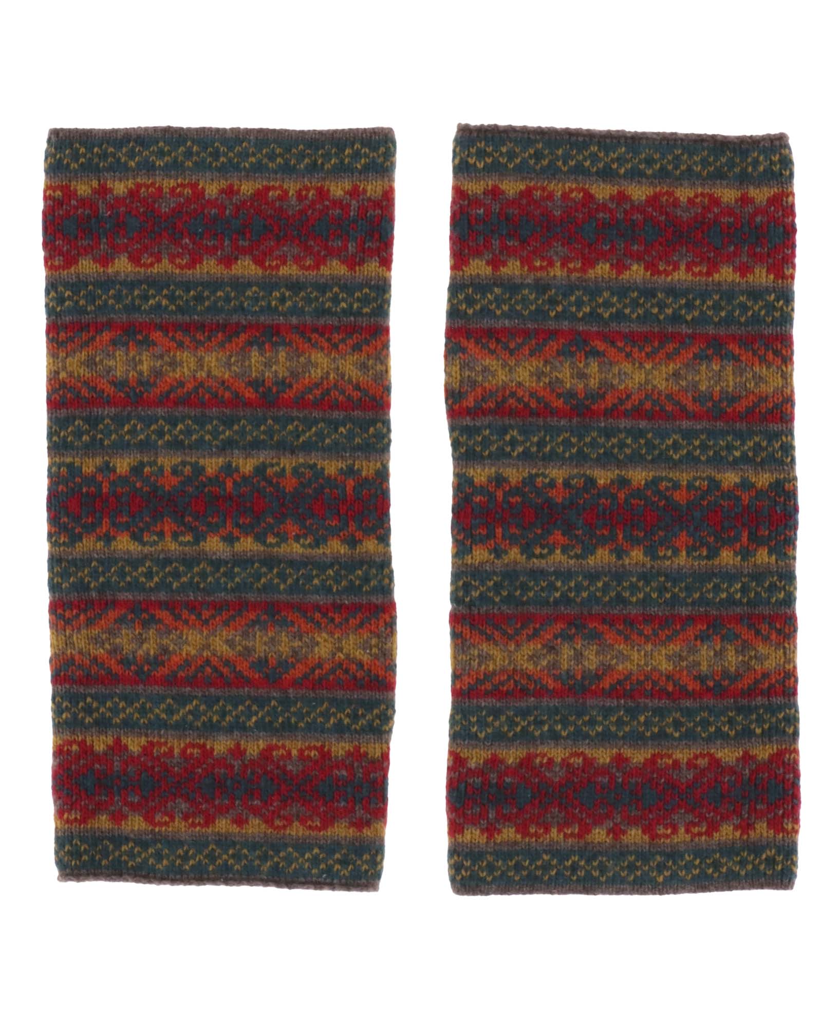 Cashmere Blend Fairisle Wrist Warmers