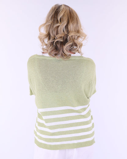 Cotton Blend Wave Top