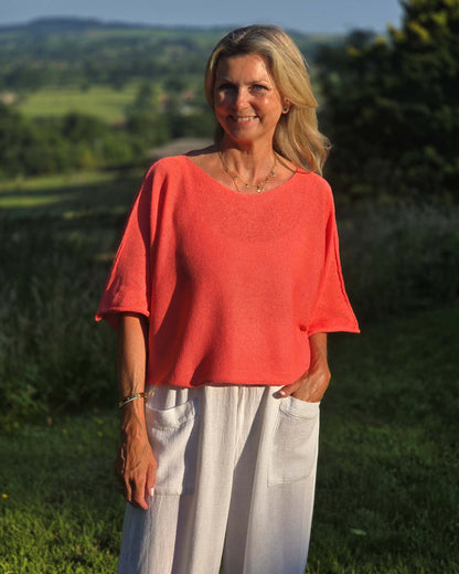 Cotton Blend Short Tunic Top