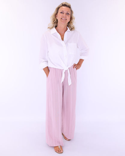 Cotton Straight Leg Trousers