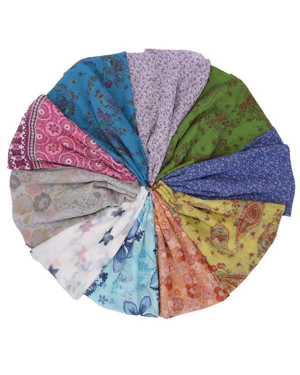 Cotton and Silk Mix Scarf Pack of 10