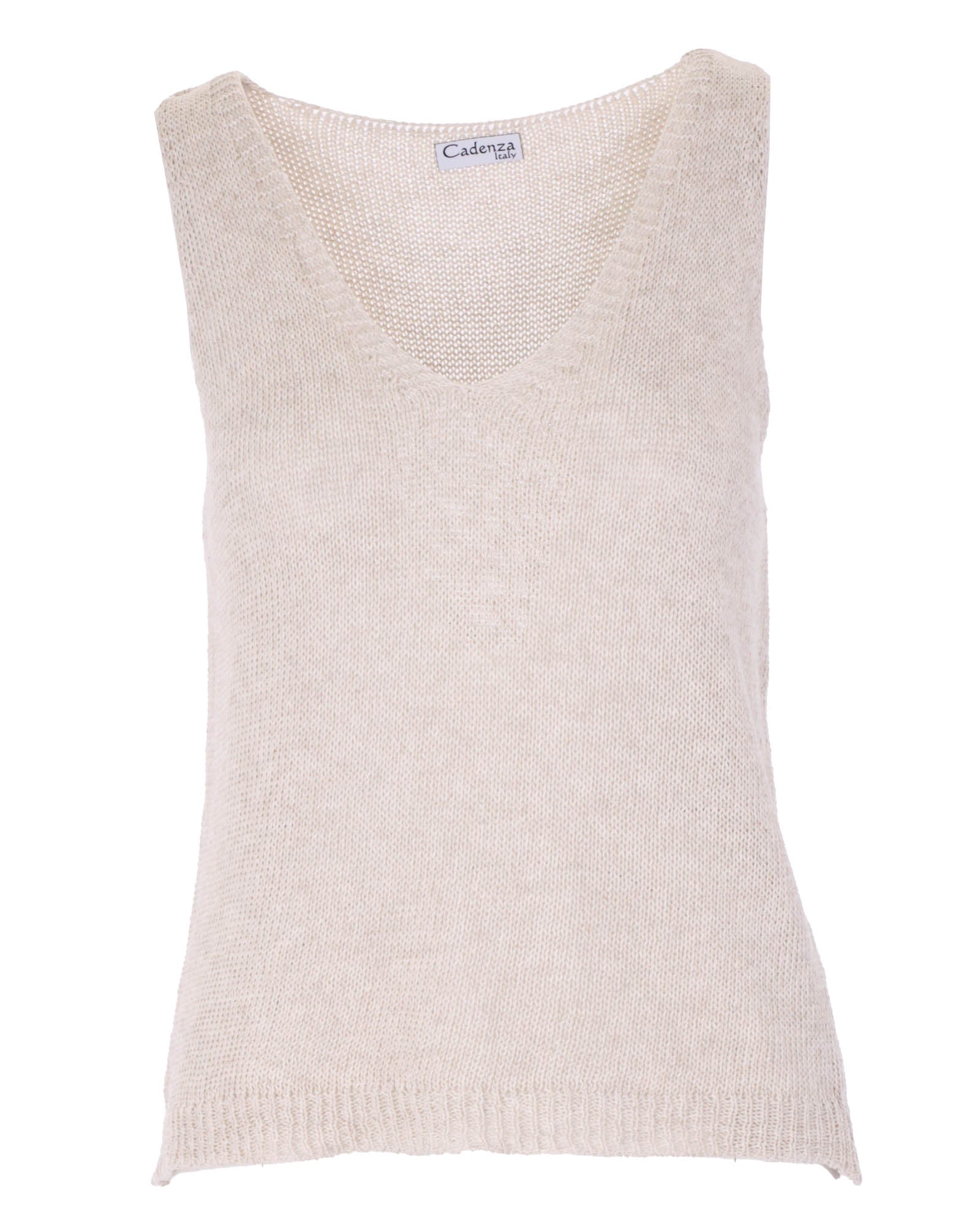 Cotton Blend Knitted Tank Top
