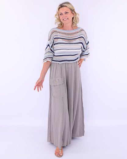 Cotton Blend Sienna Stripey Top