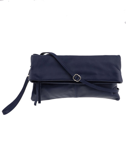 Smart Leather Foldover Clutch Bag